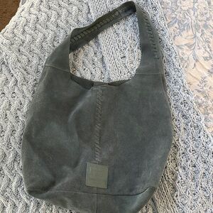 Blue/Teal Suede Bucket Bag